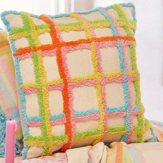 Tufted Check Cushion Cover
