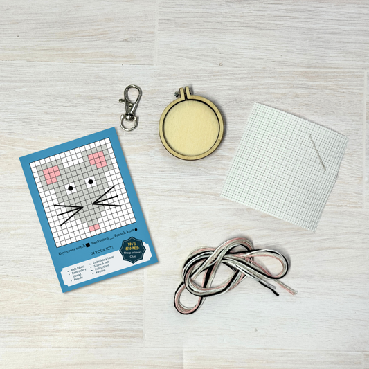 Have a Mice Day! Mini Matchbox Cross Stitch Kit (with keyring)