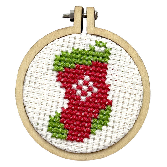 Stocking Mini Matchbox Christmas Cross Stitch Kit