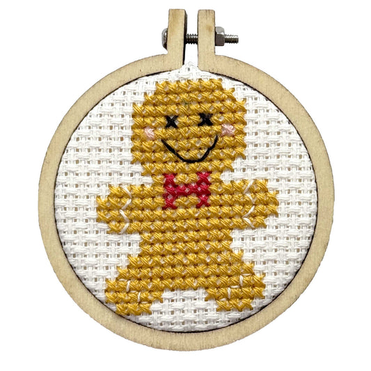 Gingerbread Man Mini Matchbox Christmas Cross Stitch Kit