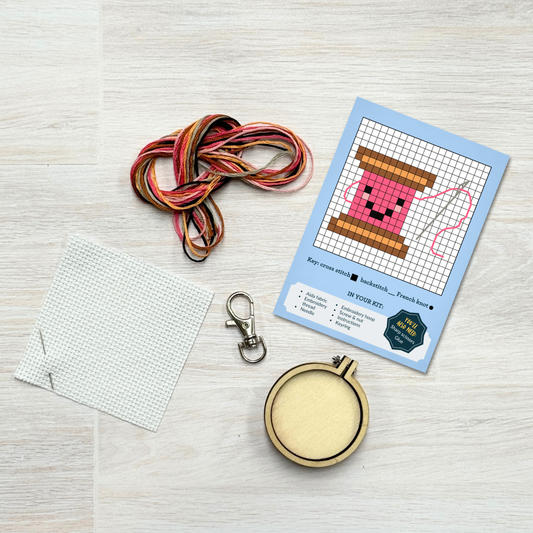 My Resting Stitch Face! Mini Matchbox Cross Stitch Kit (with keyring)