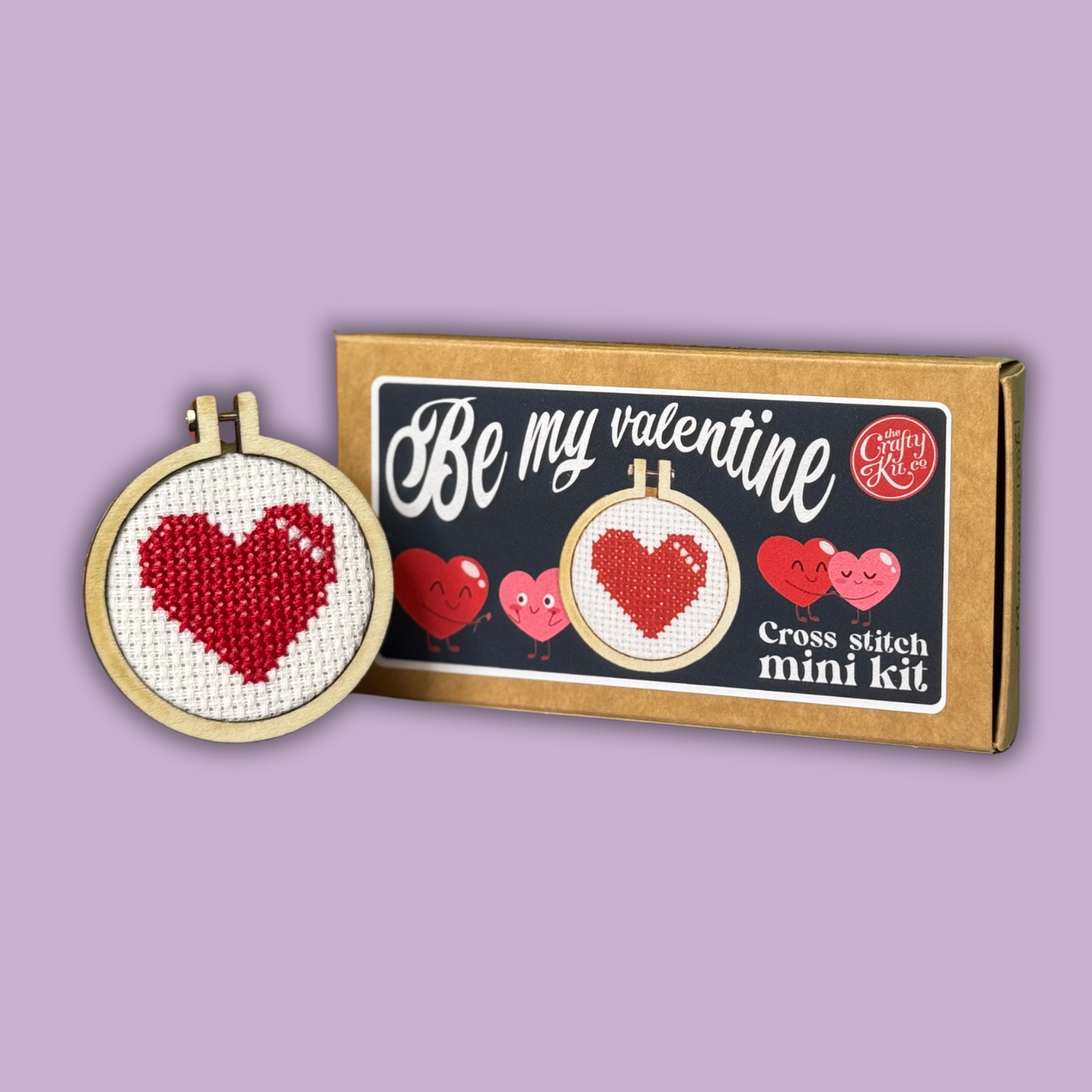 'Be My Valentine' Mini Matchbox Cross Stitch Kit (with keyring)