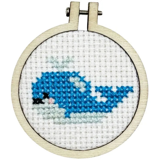 Whale Done! Cross Stitch Mini Kit (with keyring)