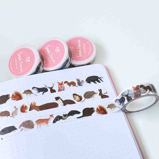 British Mammals Washi Tape