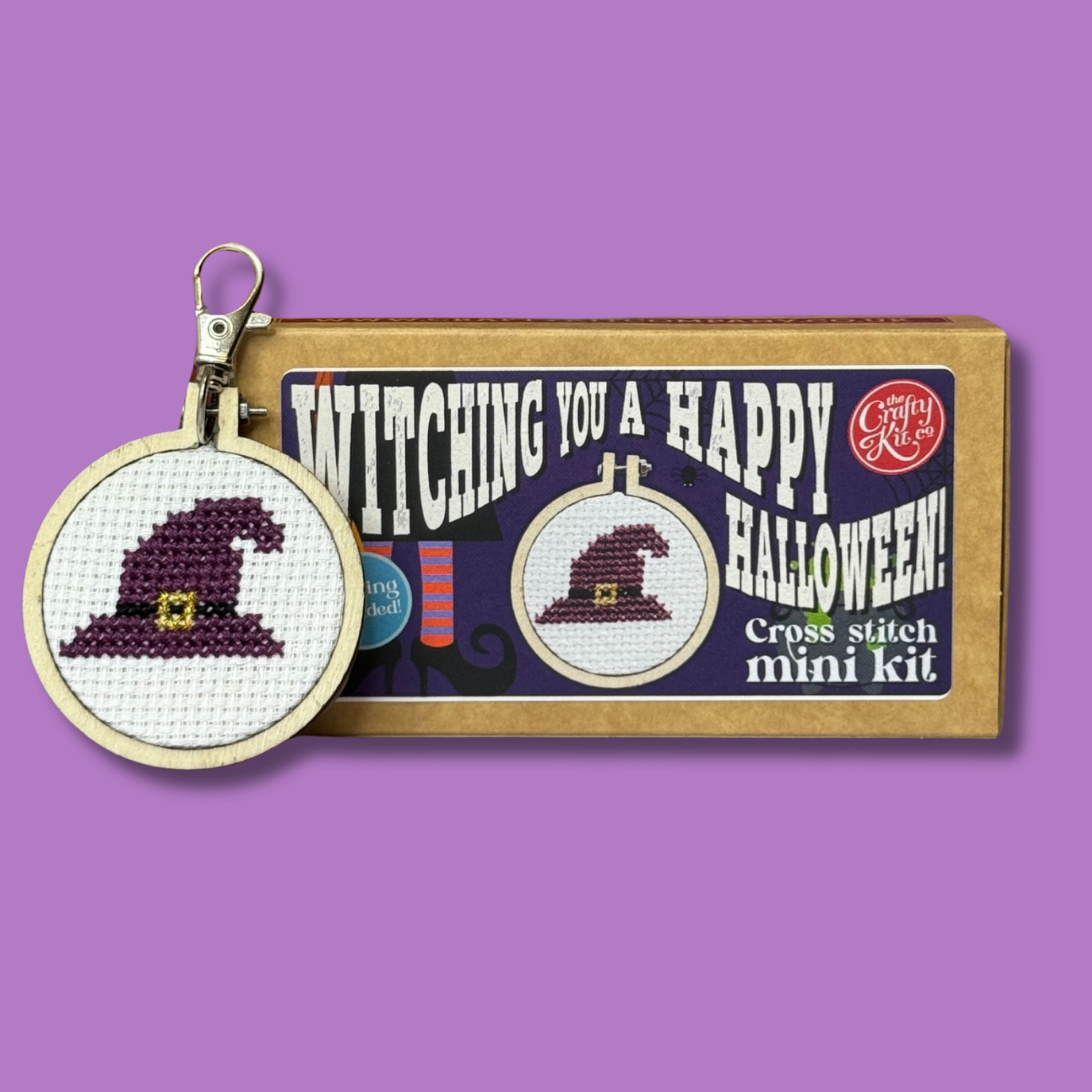 'Witching a Happy Halloween' Mini Matchbox Cross Stitch Kit