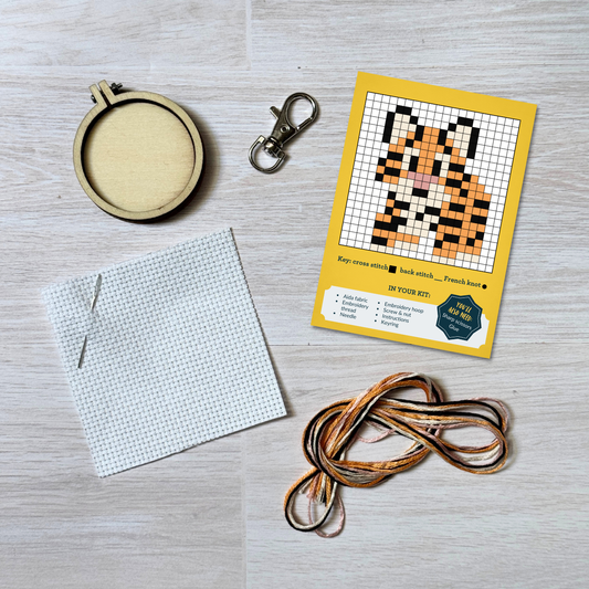 'You're Grrreat!' Mini Matchbox Cross Stitch Kit (with keyring)
