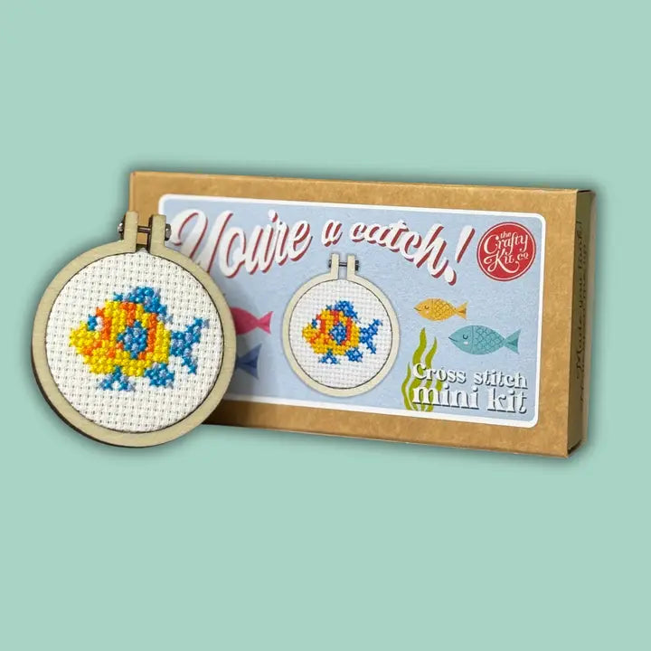You're a Catch! Cross Stitch Mini Kit (with keyring)