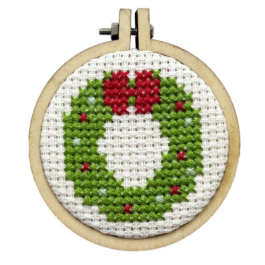 Wreath Mini Matchbox Christmas Cross Stitch Kit