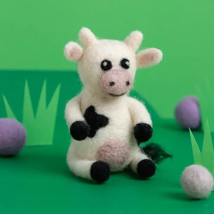 Cow Mini Needle Felting Kit
