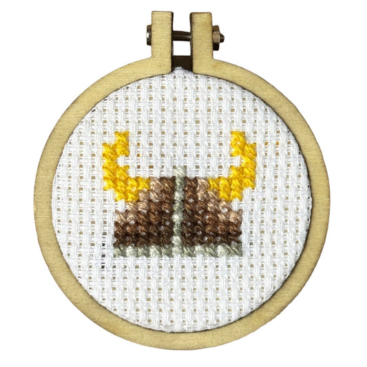 You're a True Warrior! Mini Matchbox Cross Stitch Kit (with keyring)