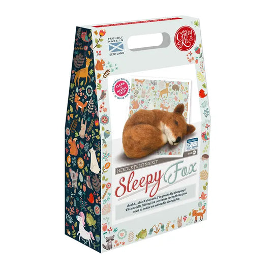 Sleepy Fox Needle Felting Kit