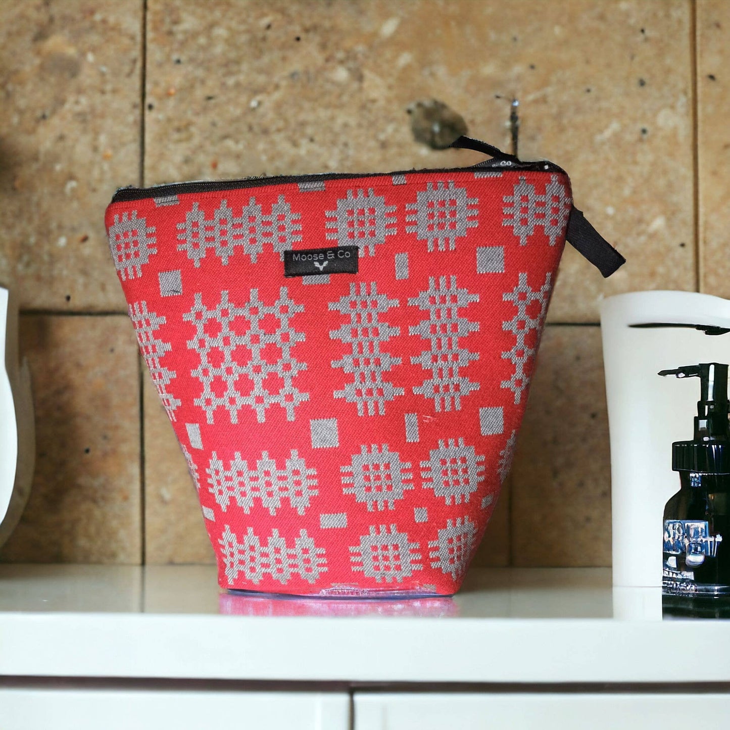 Welsh tapestry blanket design wash bags / make up bags