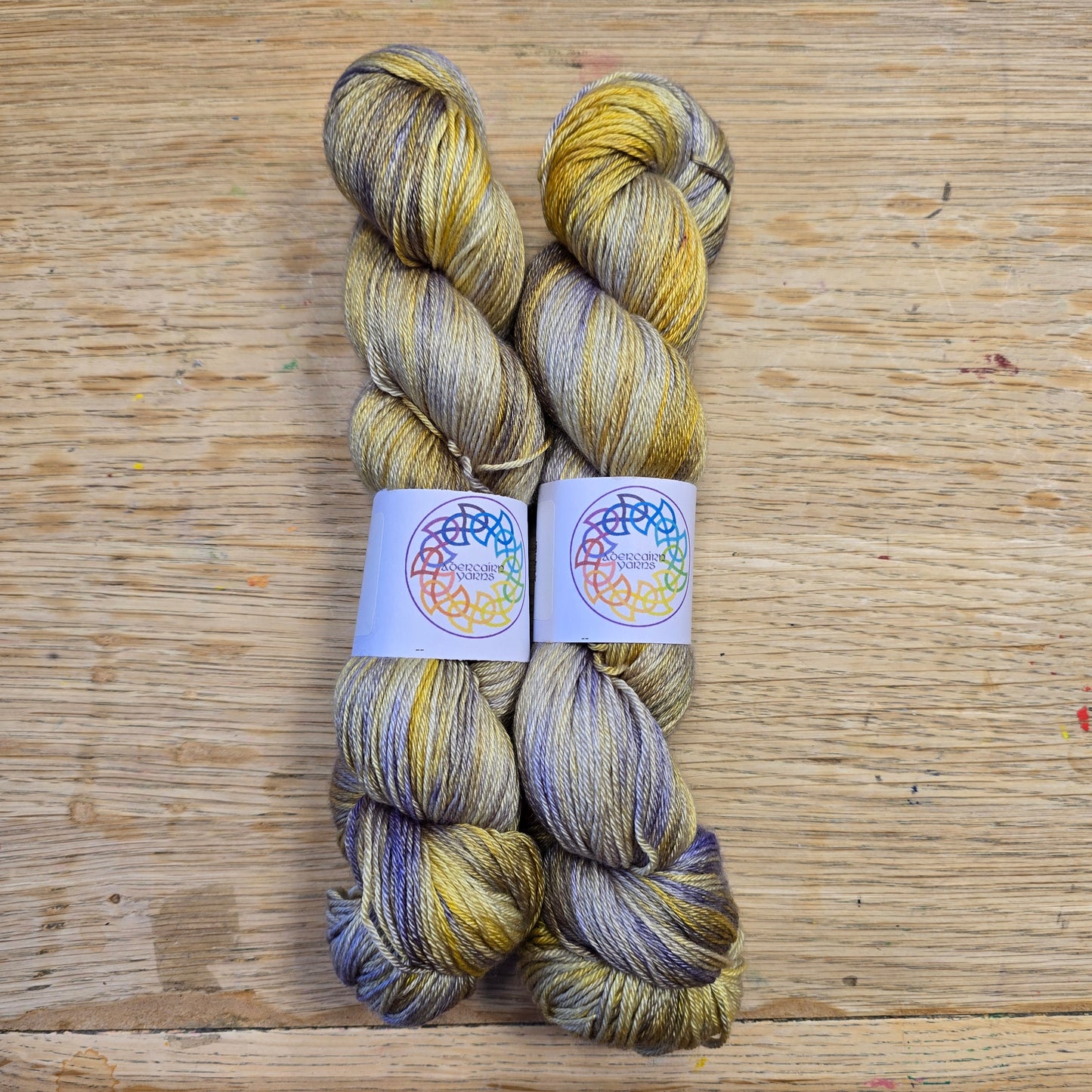 Lilac Gold Tonal Merino Silk 4ply