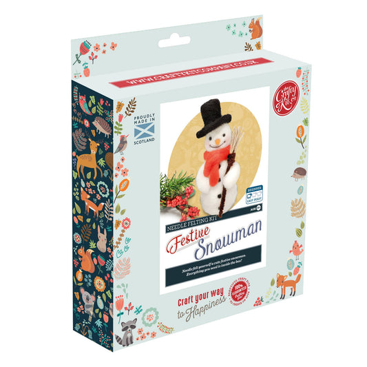 Festive Snowman Needle Felting Craft Kit