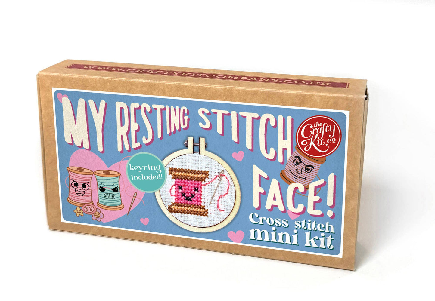 My Resting Stitch Face! Mini Matchbox Cross Stitch Kit (with keyring)