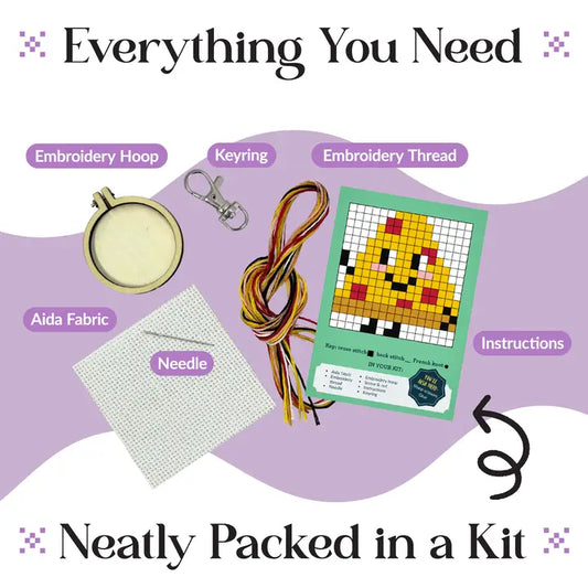 Take A Pizza My Heart Mini Matchbox Cross Stitch Kit (with keyring)