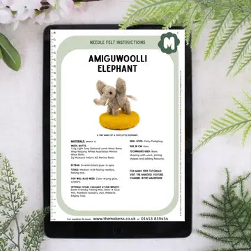 AMK Elephant - Needle Felting Kit