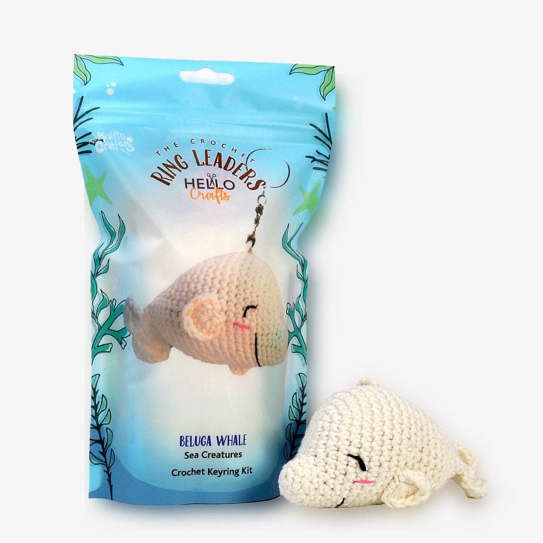 Ringleaders Keyring Crochet Kit - Beluga Whale