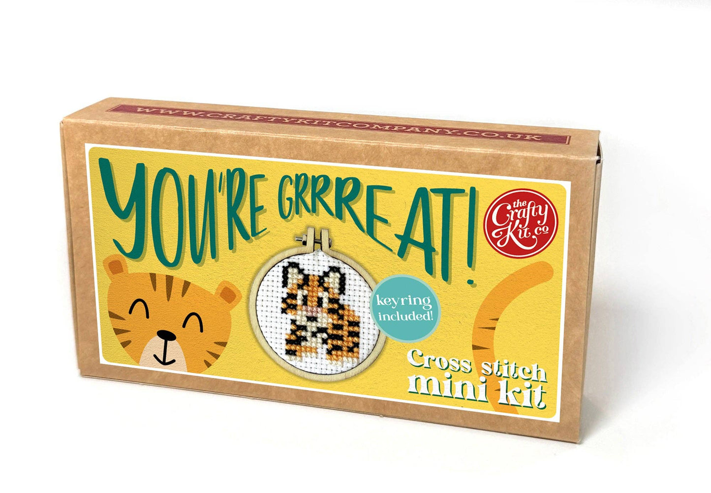 'You're Grrreat!' Mini Matchbox Cross Stitch Kit (with keyring)