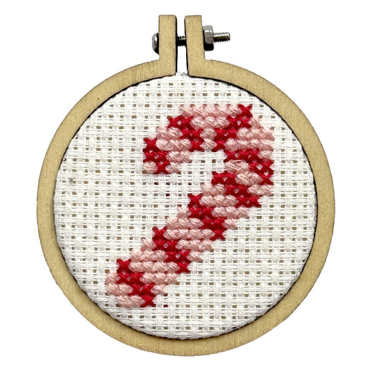 Candy Cane Mini Matchbox Christmas Cross Stitch Kit