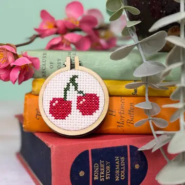 I Love You Cherry Much Cross Stitch Mini Kit (with keyring)
