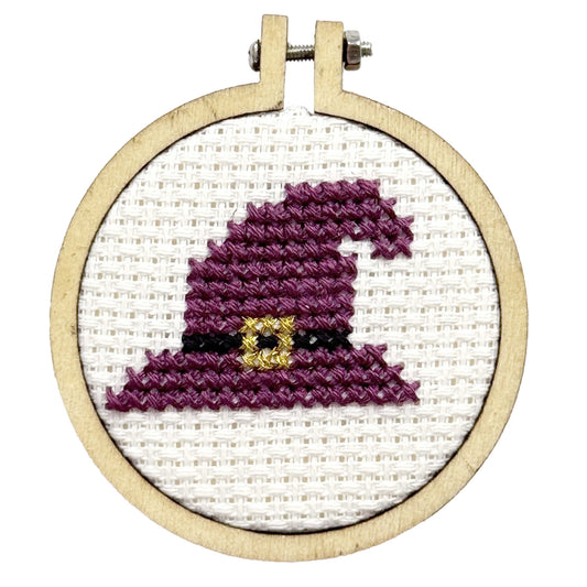 'Witching a Happy Halloween' Mini Matchbox Cross Stitch Kit (with keyring)