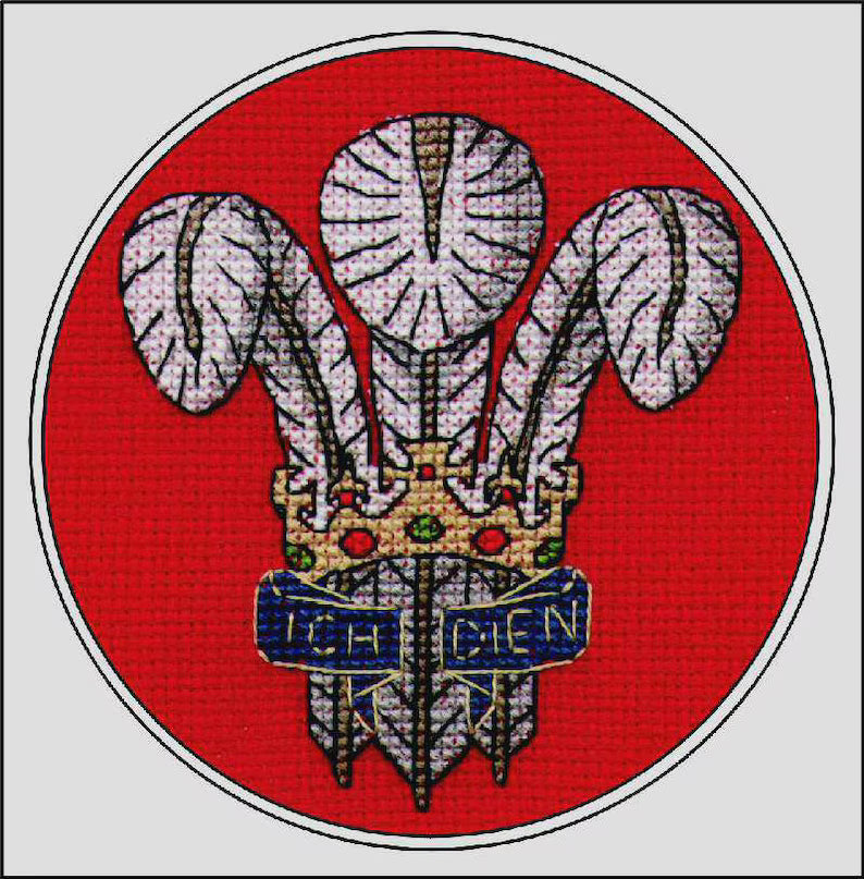 Prince of Wales Feathers (Mini) Counted Cross Stitch Kit