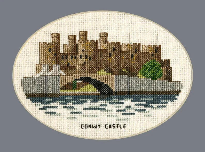 Conwy Castle (Oval) Counted Cross Stitch Kit