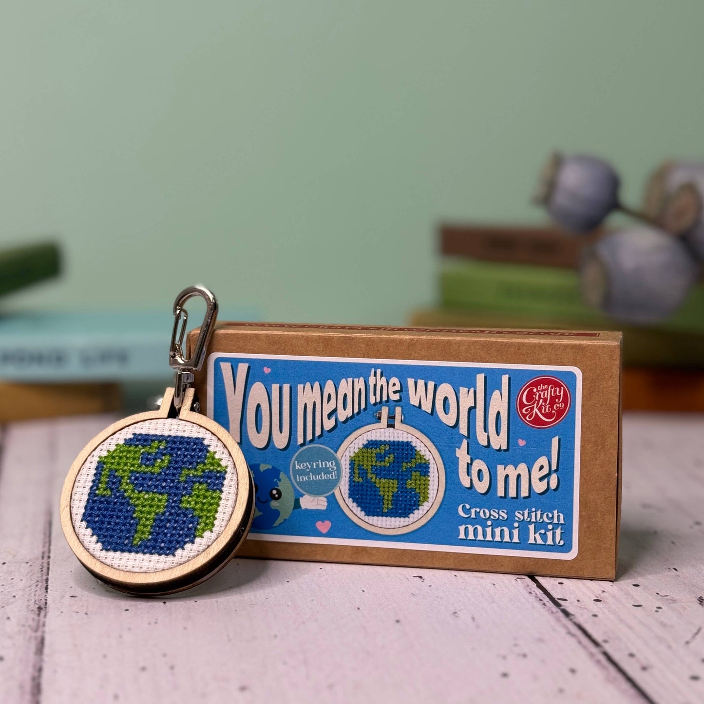 You Mean the World to Me! Mini Matchbox Cross Stitch Kit