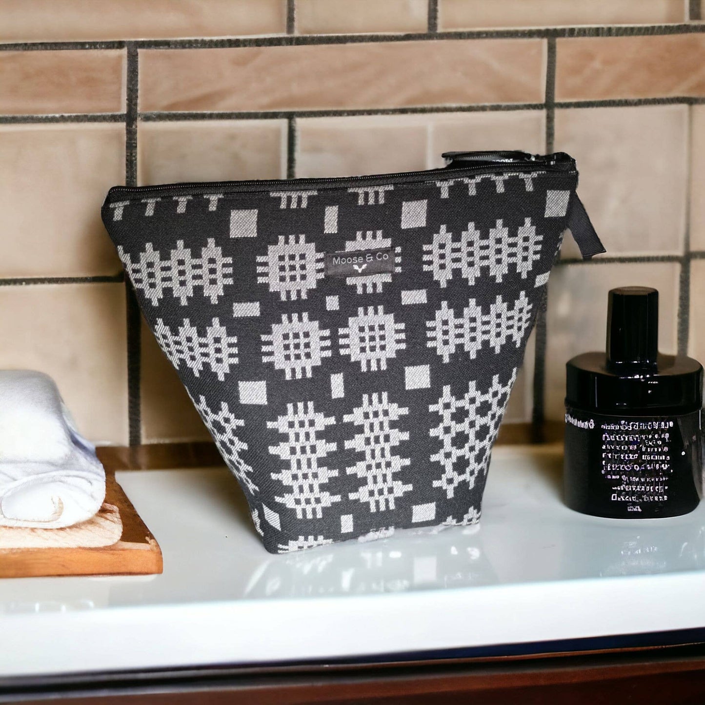 Welsh tapestry blanket design wash bags / make up bags
