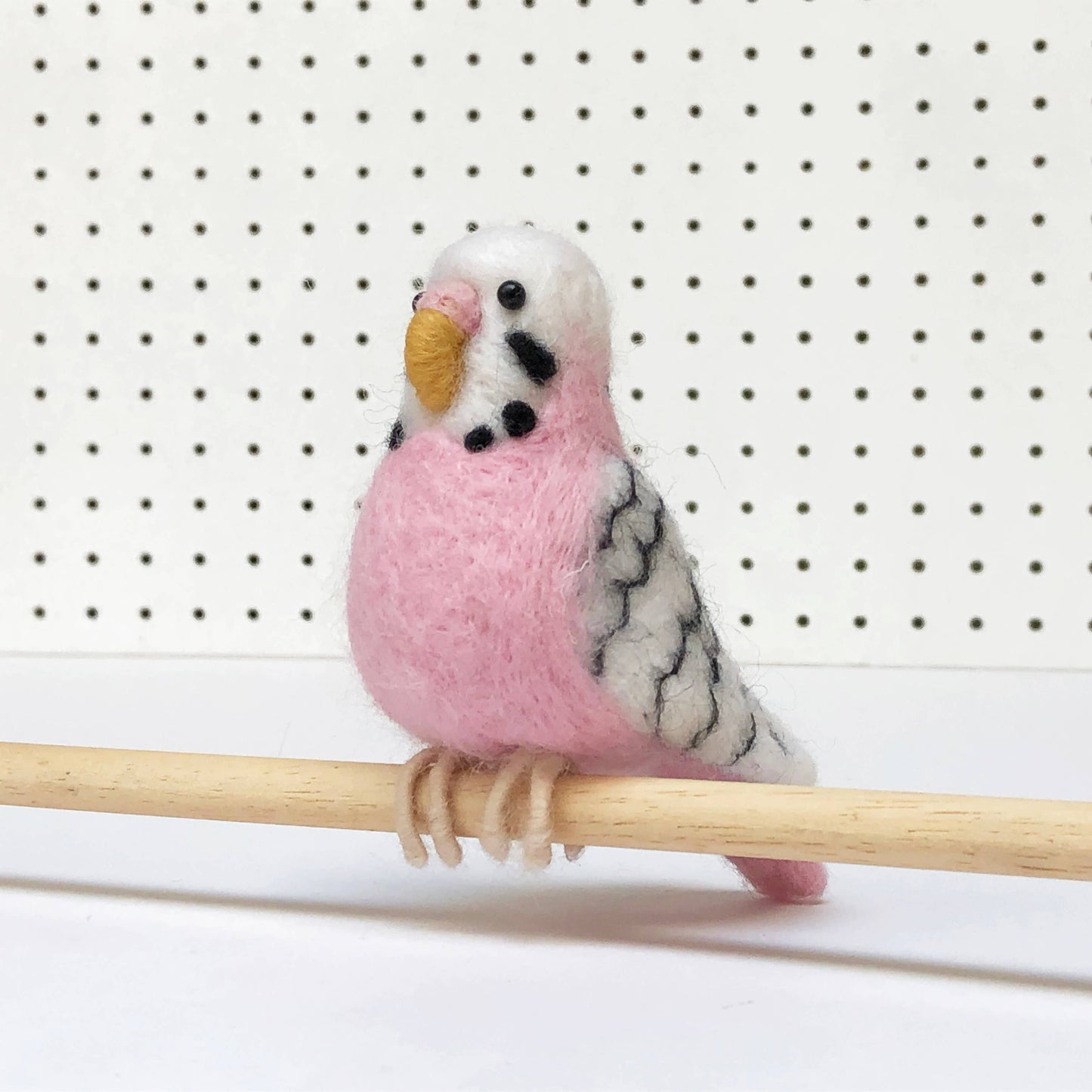 Needle Felting Kit, Pink Budgie