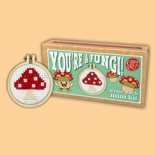 You're A Fungi! Cross Stitch Mini Kit (with keyring)