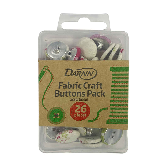 Darnn Fabric Craft Buttons, Pattern Cloth Covered Buttons