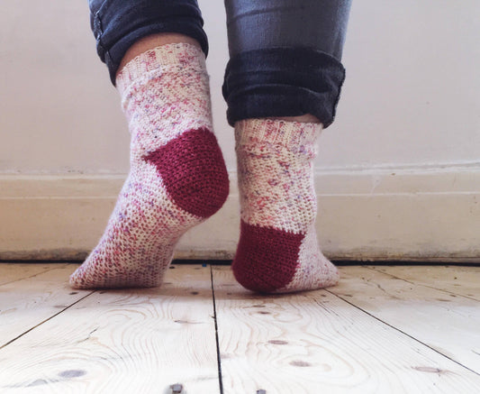 Crochet Pattern - Sweetheart Socks - PRINT