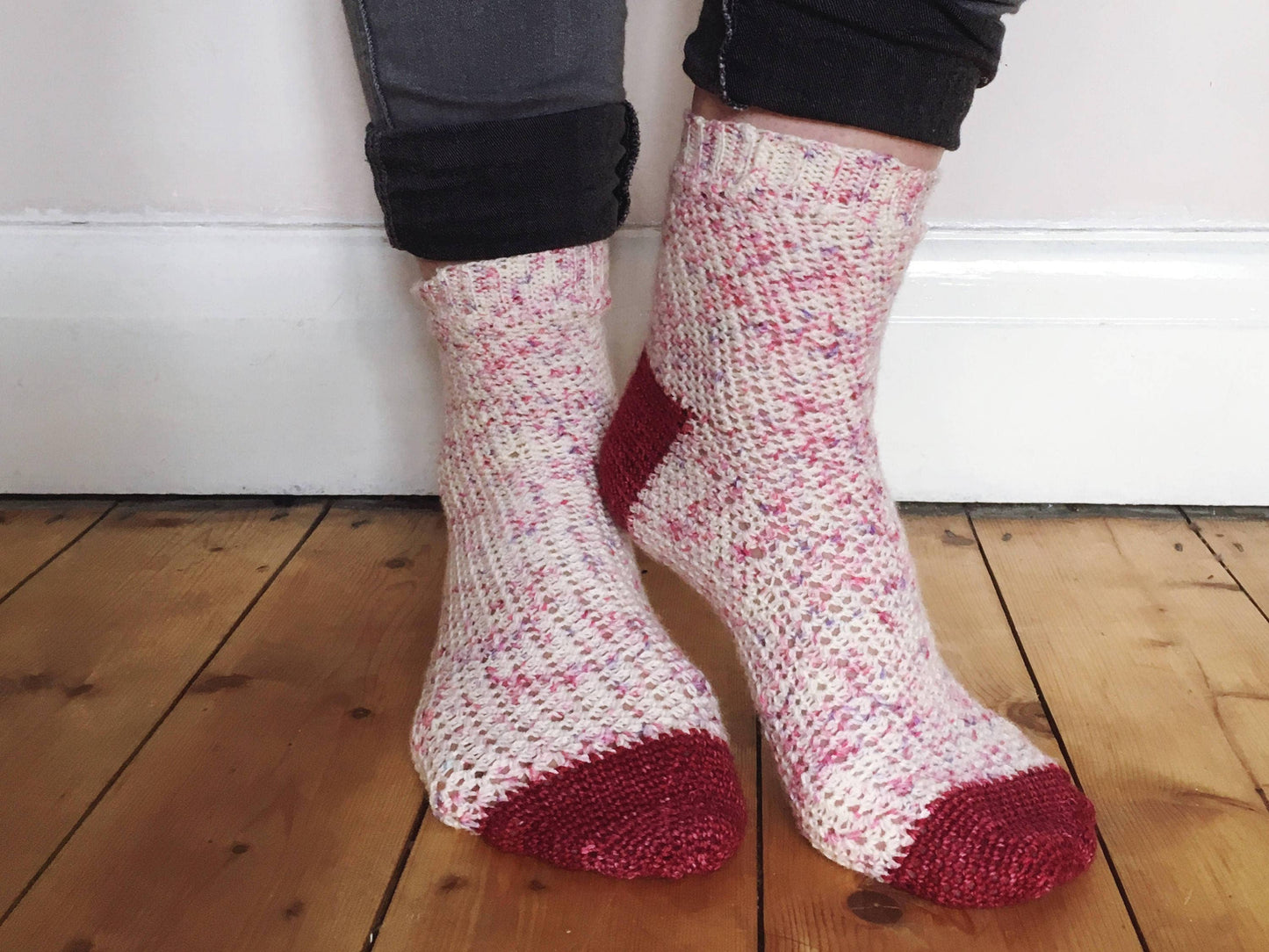 Crochet Pattern - Sweetheart Socks - PRINT