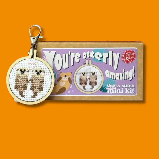 You're Otterly Amazing! Cross Stitch Mini Kit (with keyring)