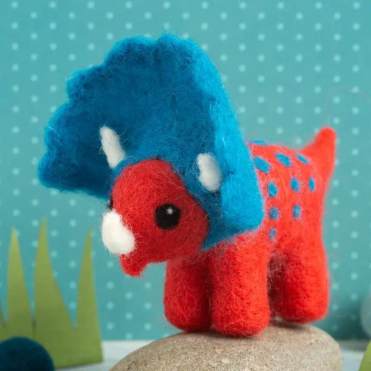 Triceratops Mini Needle Felting Kit