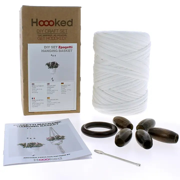 Hoooked - DIY Kit Zpagetti Macramé Hanging Basket