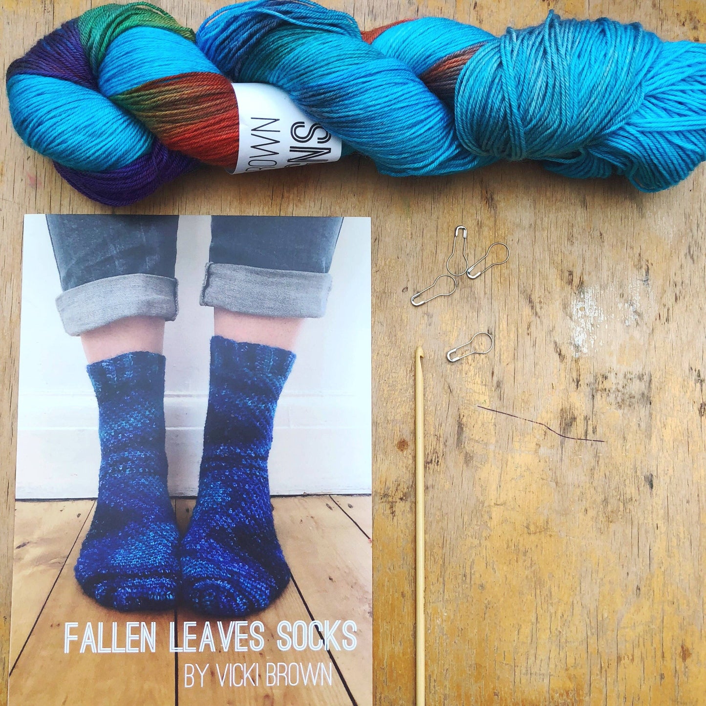 Crochet Pattern - Fallen Leaves Socks - PRINT