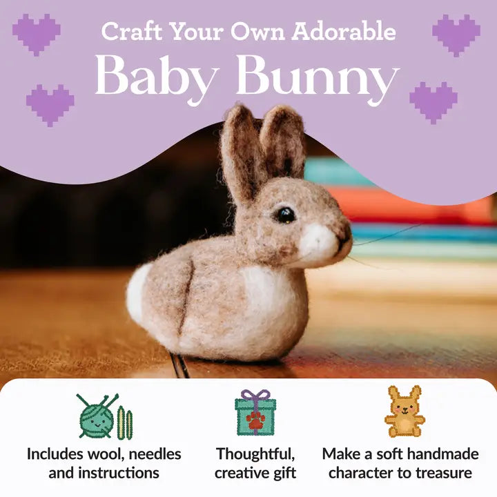 Baby Bunny Needle Felting Kit