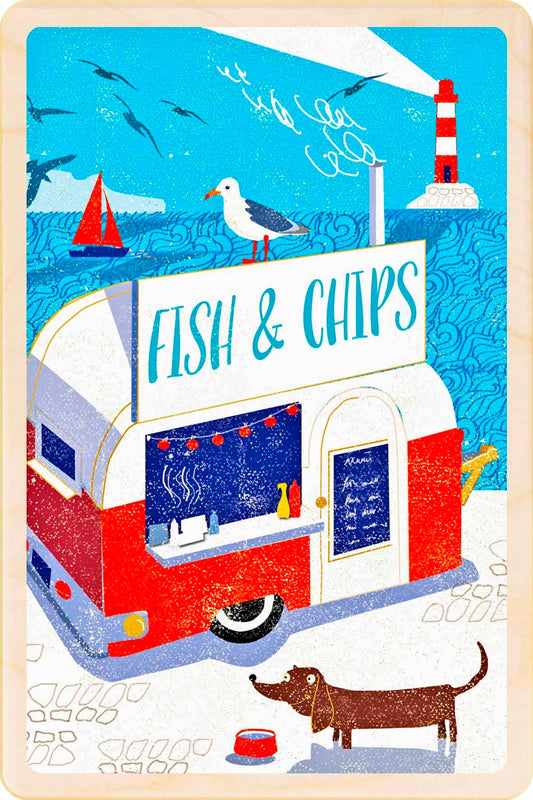 Fish and Chips - Eco-friendly card