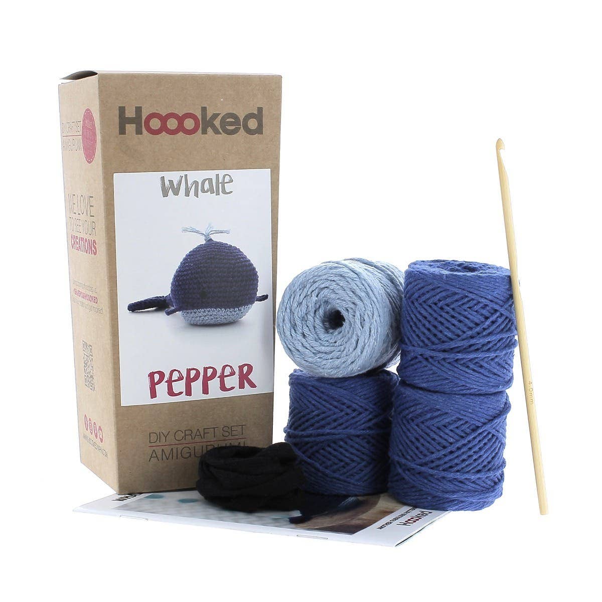 Hoooked - DIY Crochet Kit Pepper the Whale