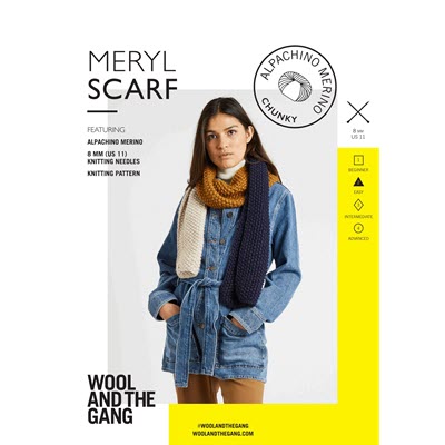 Alpachino Merino Patterns - Meryl Scarf image