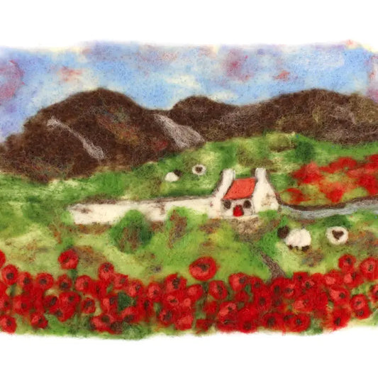 Poppy Landscape - Needle Felting Kit