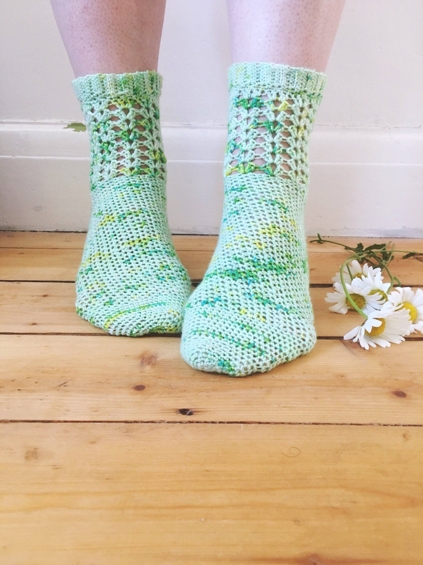 Crochet Pattern - Gladioli Socks - PRINT