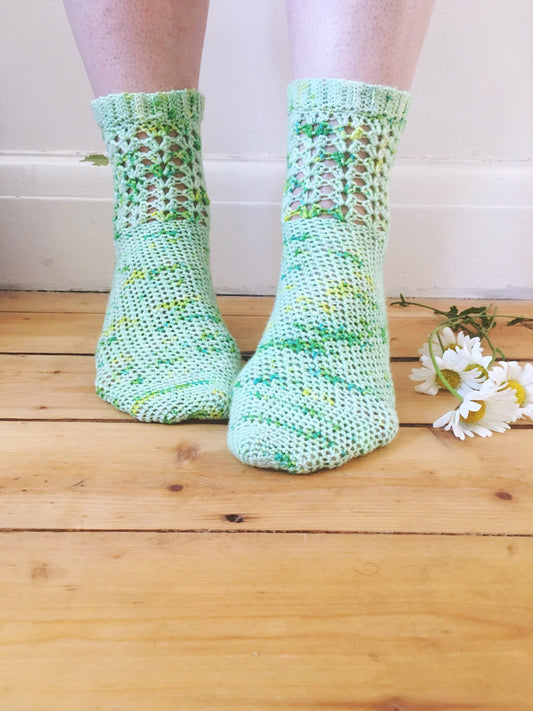 Crochet Pattern - Gladioli Socks - PRINT