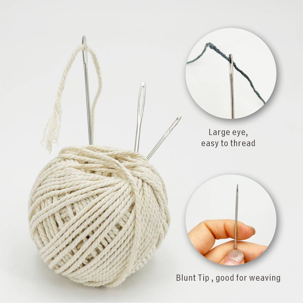 Darnn Knitter Hand Sewing Needles, Large Hole Needles