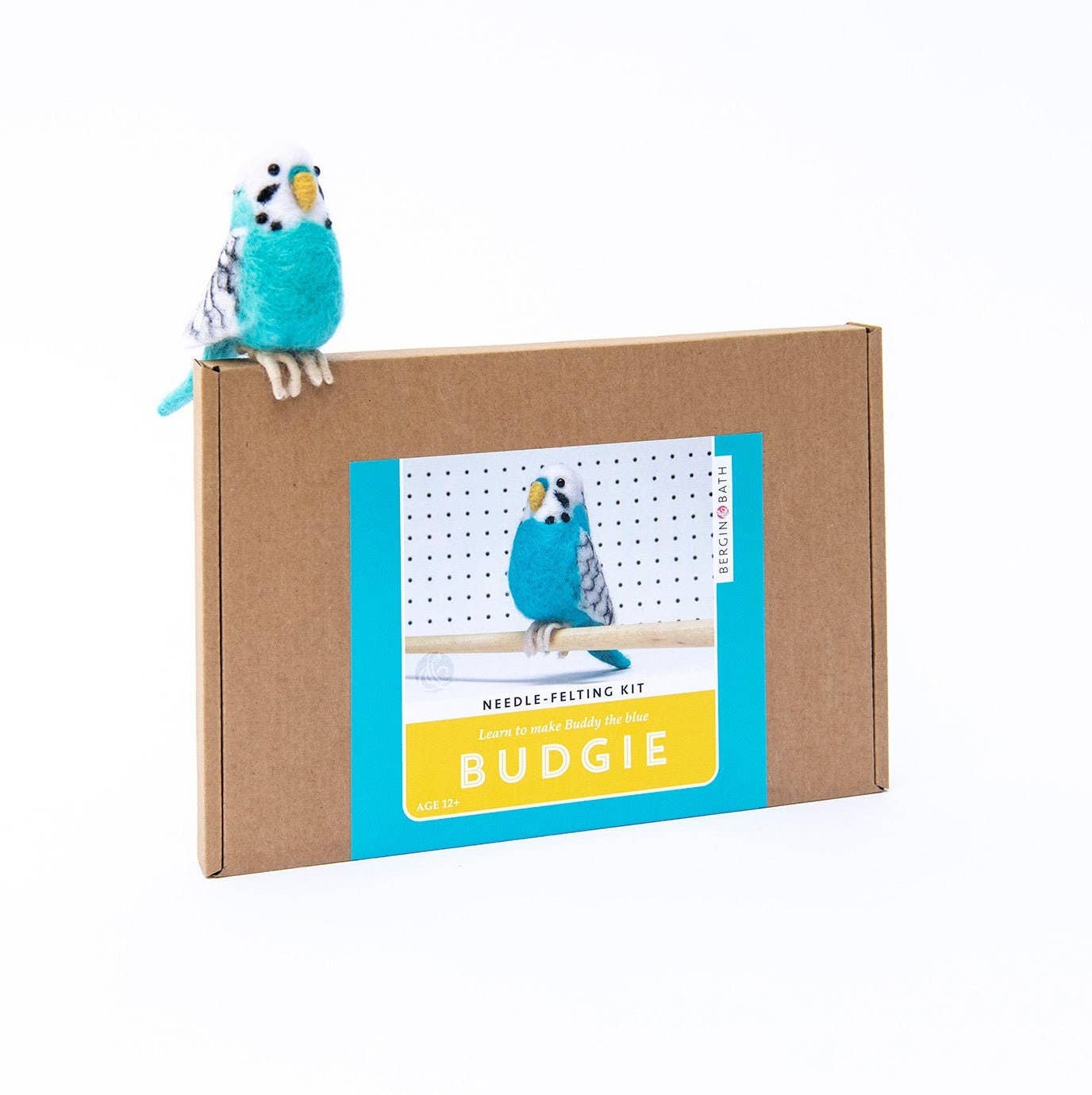 Needle Felting Kit, Blue Budgie