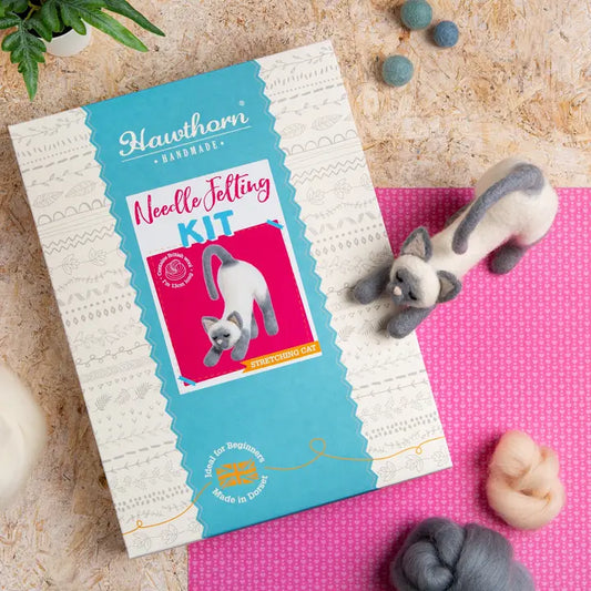 Stretching Cat Needle Felting Kit