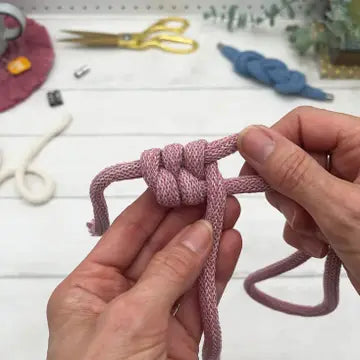 Rope Jewellery Macramé Kit - Blue, Pink & White